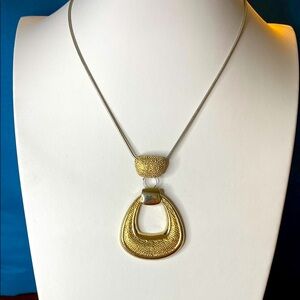 5 for $15 Liz Claiborne Gold Pendant and silver Necklace
